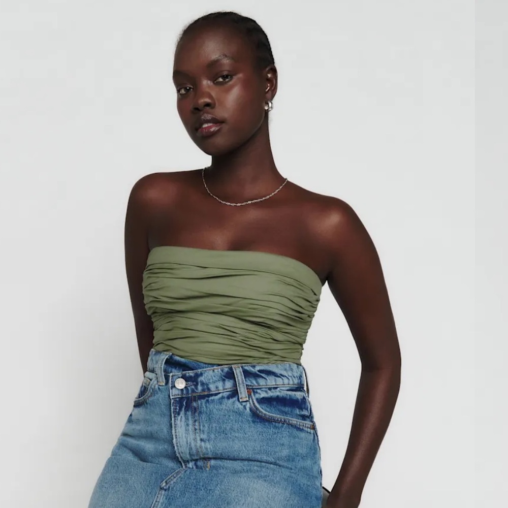 Reformation Orion Top Artichoke - Size 6